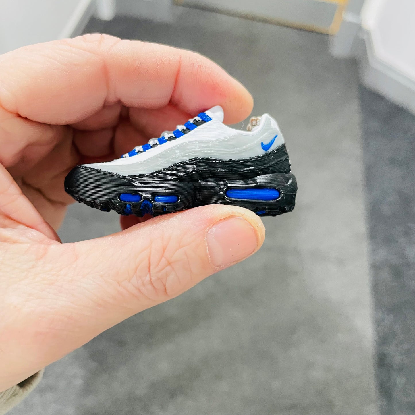 Air Max 95 multi colour Blue Keyring