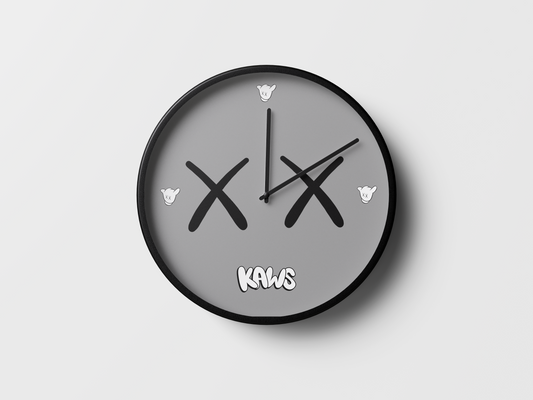 Kaws wall Clock - Grey