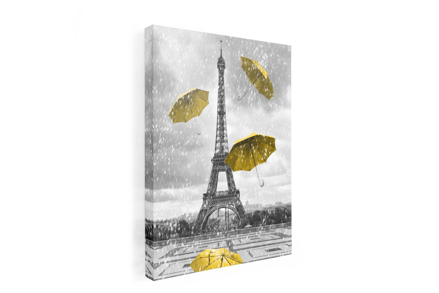 Eiffel Tower Yellow Umbrella